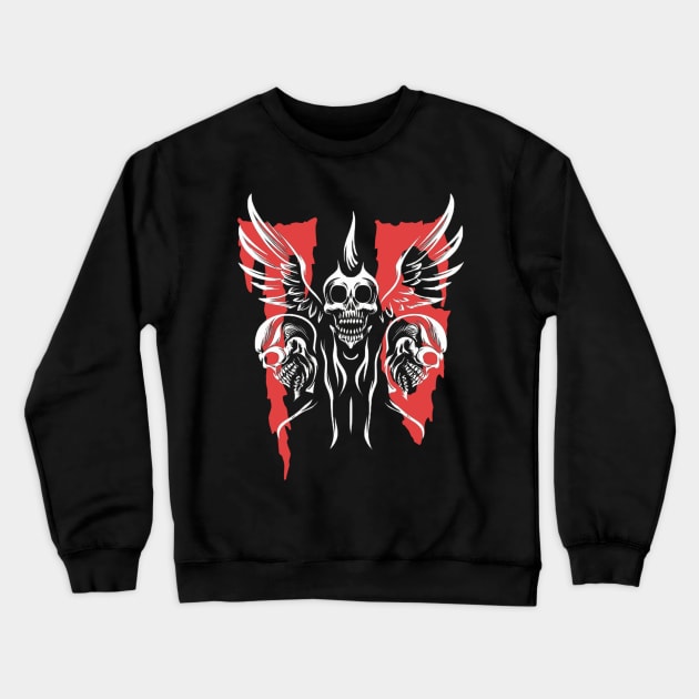 Head Skull Play Swift Crewneck Sweatshirt by Aldrvnd